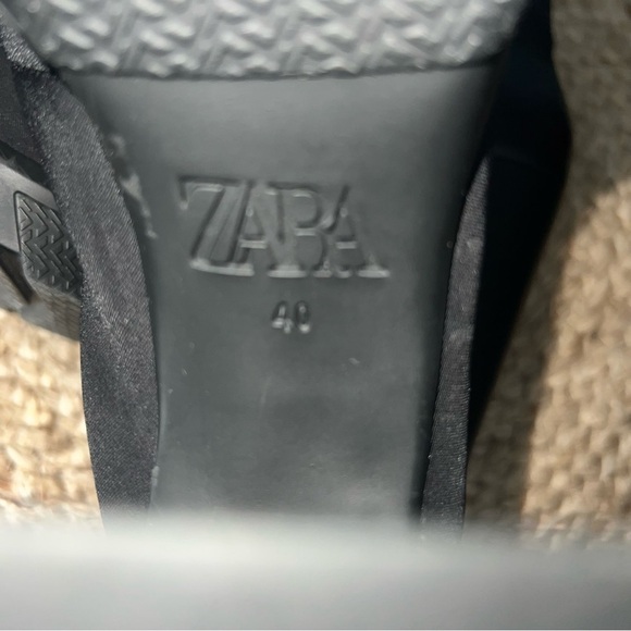 Zara Mid Calf Fabric Upper Heeled Platform Boots - Picture 11 of 12